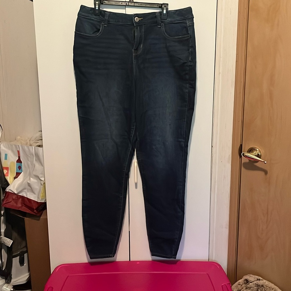 Maurice’s Haighwaisted XL long dark wash skinny jeans